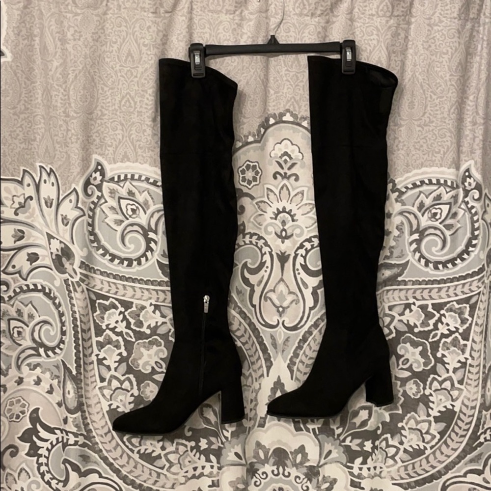 NEW Marc Fisher Over the knee black suede boots